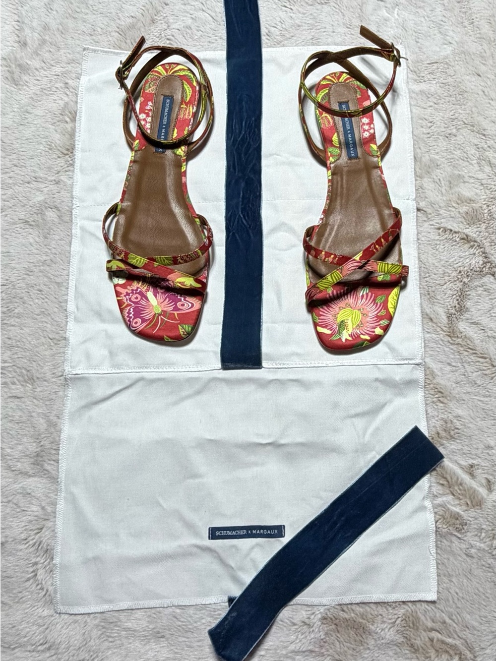 SCHUMACHER X MARGAUX The Flat Sandal - Exotic Butterfly 43 (US 12) / Wide